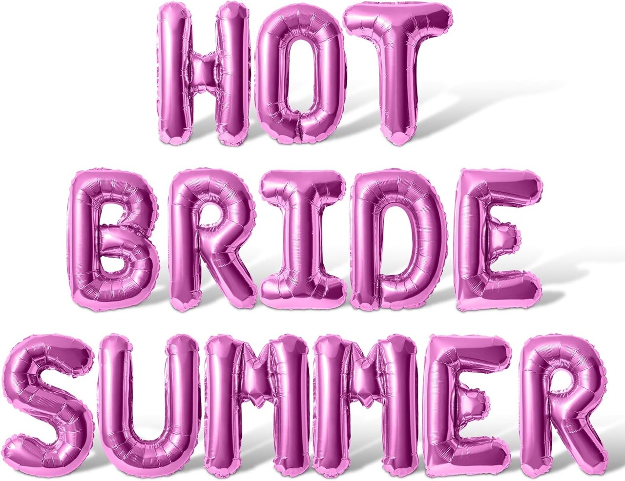 Letter Balloons - HOT BRIDE SUMMER 16" Inch Alphabet Letters Foil Mylar Balloon (Hot Pink)